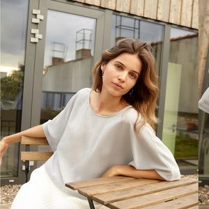 Aritzia Wilfred Blayze Blouse in Light Pink- Size XS